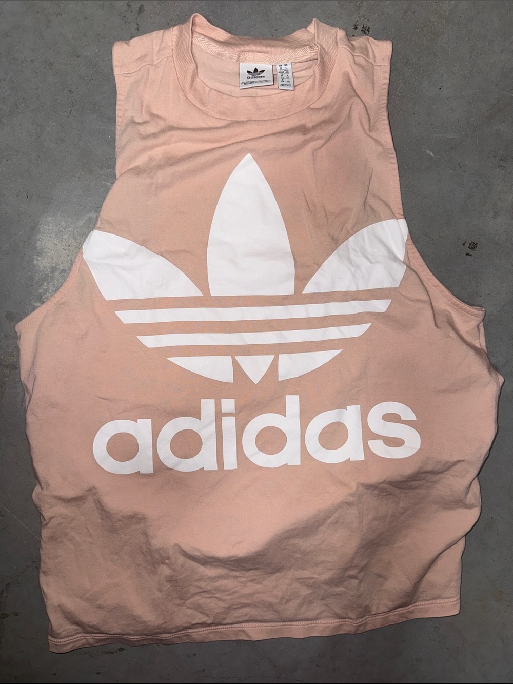 adidas Pink Trefoil Muscle Tank Top